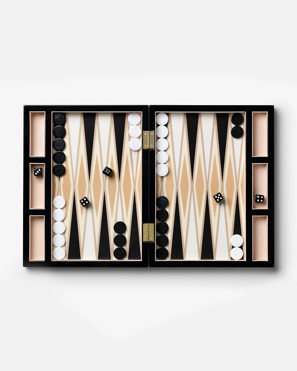Backgammon Lacado Negro