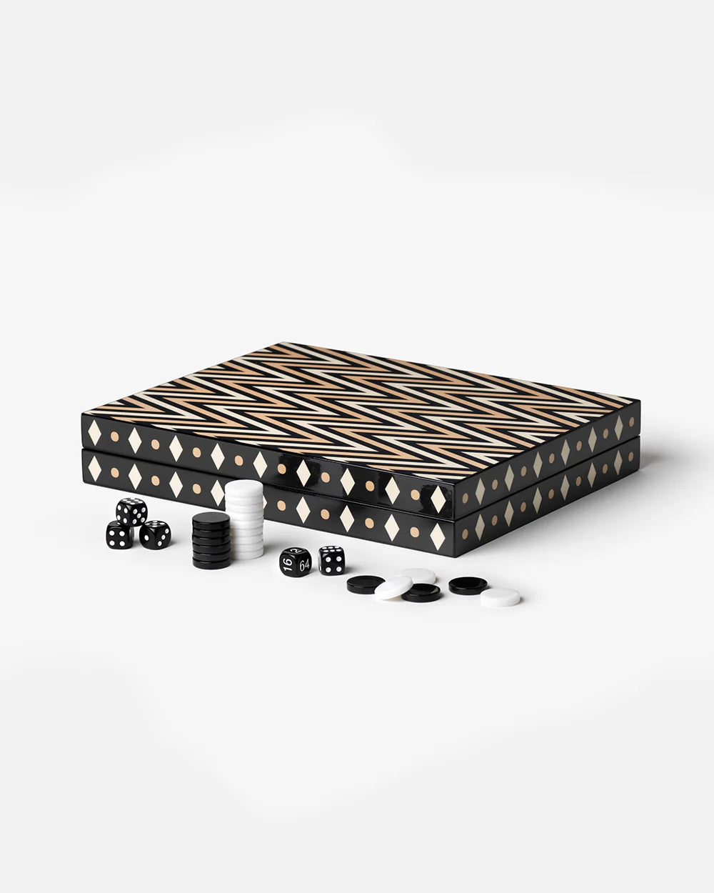 Backgammon Lacado Negro
