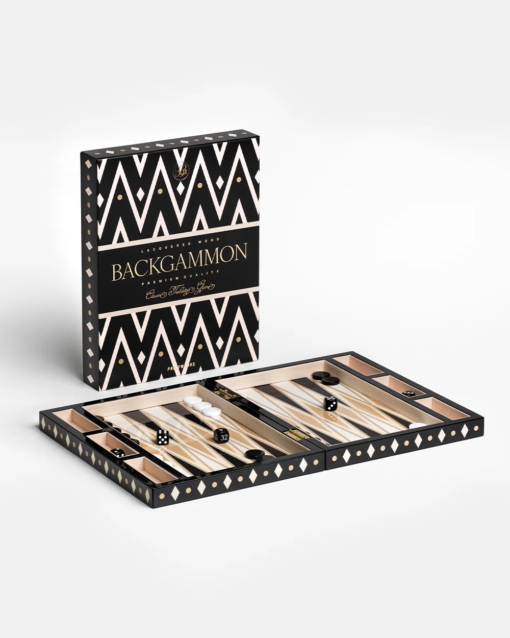 Backgammon Lacado Negro